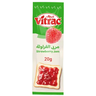 Vitrac Strawberry Jam Sachets- 20 gm- 24 sachets