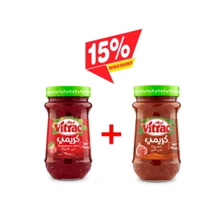 Vitrac Creamy Strawberry + Creamy Fig Jam – 430 gm
