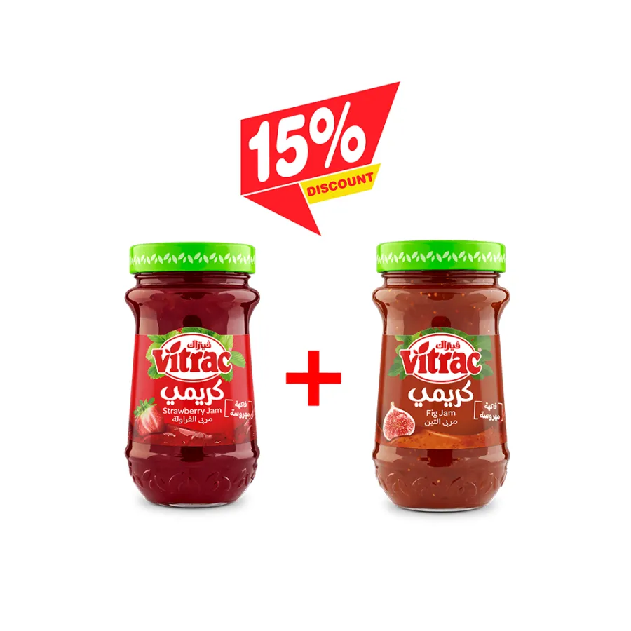 Vitrac Creamy Strawberry + Creamy Fig Jam – 430 gm