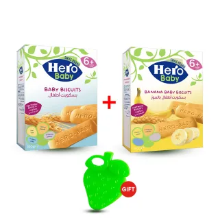 Teething Biscuits + Banana Biscuits 180gm + Free Silicone Teether