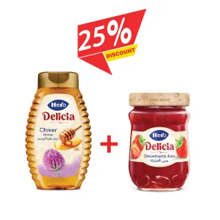 Clover Honey Squeeze- 450gm + Strawberry Jam- 350 gm – 25% Discount