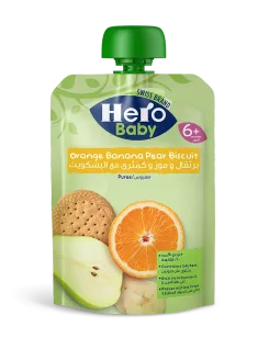 Hero baby pouch Orange Banana Pear Biscuit 100 gm