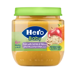 Fruits with carrots & oats Jar 125gm